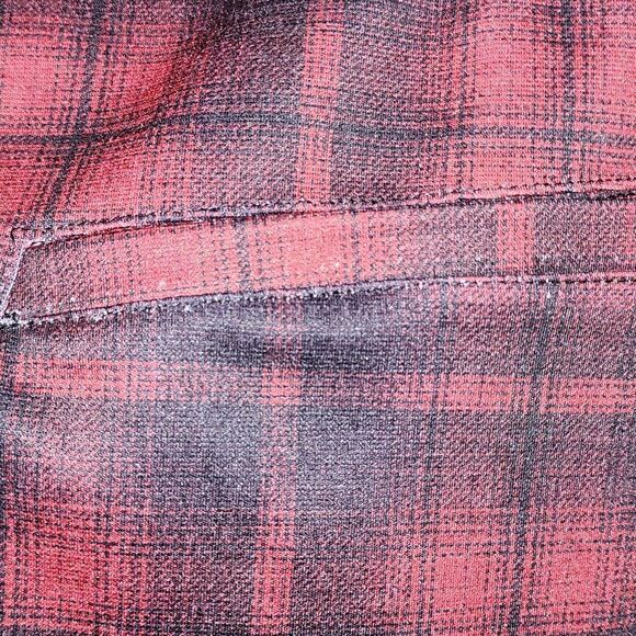 4X Plussize Red Buffalo Plaid Mini Skirt High Rise Pockets Belt loops Stretch Kn - Picture 12 of 13